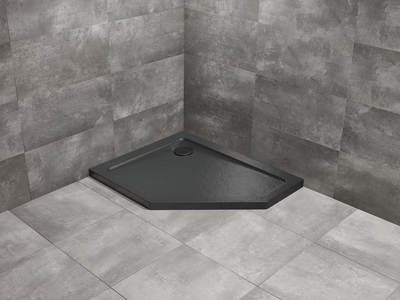 Душовий піддон Doros PT E 100x80R Stone чорний SDRPT1080-01-54SR (TM Radaway)
