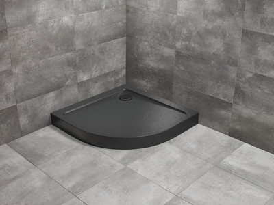 Душовий піддон Doros A Compact 80x80 Stone чорний SDRA8080-05-54S (TM Radaway)