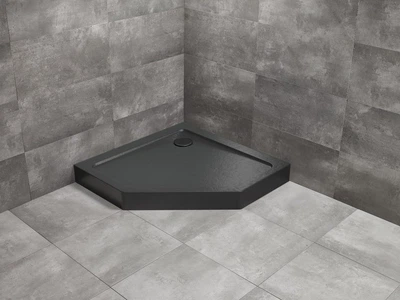 Душовий піддон Doros PT Compact 90x90 Stone чорний SDRPTP9090-05-54S (TM Radaway)