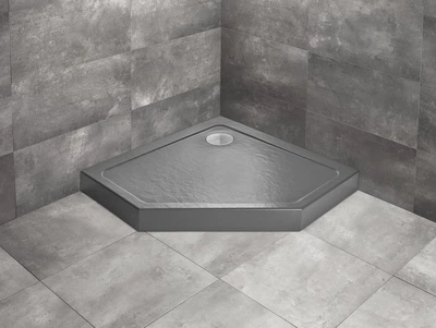 Душовий піддон Doros PT Compact 90x90 Stone антрацит SDRPTP9090-05-64S (TM Radaway)