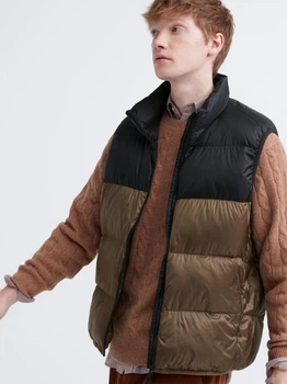 Теплий жилет чоловічий Uniqlo 742532701 S Коричневий (1159798727)