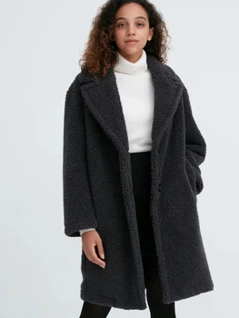 Пальто осеннее женское Uniqlo 907419989 XS Серое (1159798762)
