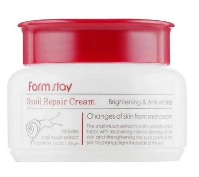 Крем для обличчя FarmStay Snail Repair Cream з муцином равлики зволожуючий 100 мл