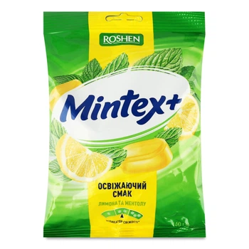 Карамель льодяникова Roshen Mintex Lemon 1 кг