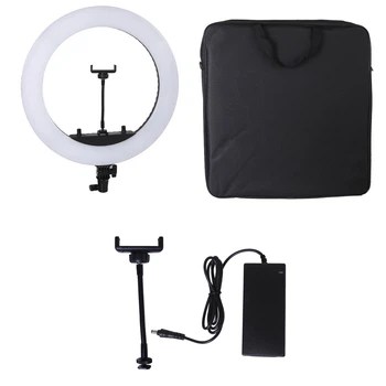 Лампа Кольцевая LED 46 cm 18" 55W HQ-18N с пультом, с держателем для телефона