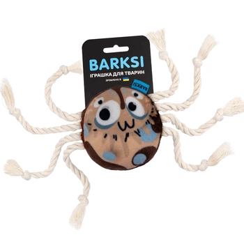 Игрушка для Собак Barksi с Канатом и Пищалкой Паук 9,5 х 9,5 см (3309)