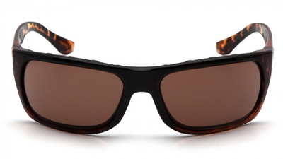 Очки защитные открытые Venture Gear Vallejo Tortoise (bronze) Аnti-Fog, коричневые в коричневой оправе