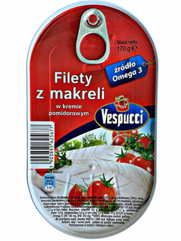 Філе з макрелі в томатному соусі Vespucci 170г