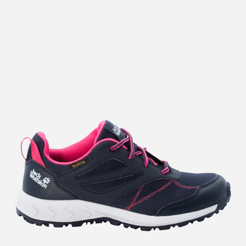 Buty sportowe dziecięce dla dziewczynki lekkie Jack Wolfskin Woodland Texapore Low K 4042162-8333 29 Granatowe (4064993186925)