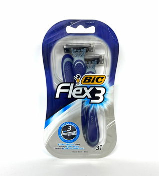 Одноразові станки для гоління Bic Flex 3 - 3 шт.
