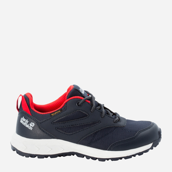 Buty sportowe chłopięce lekkie Jack Wolfskin Woodland Texapore Low K 4042162-8332 31 Ciemnoniebieski/Czerwony (4064993186796)