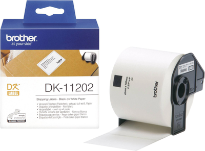 Стрічка для етикеток Brother DK-11202 62x100 мм 300 шт White/Black (DK11202)