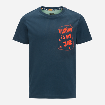 Дитяча футболка для хлопчика Jack Wolfskin Villi T K 1609721-1274 92 см Темно-синя (4064993684049)