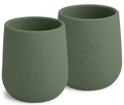 Набір силіконових чашок Nuuroo Abel Silicone Cup Dusty Green 2 шт (5715235023933)