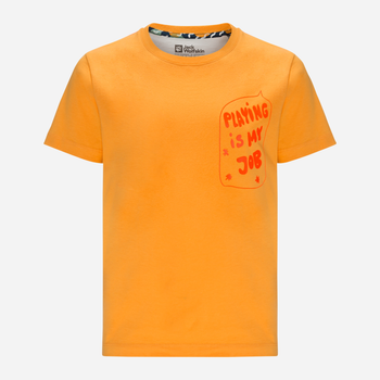 Дитяча футболка для дівчинки Jack Wolfskin Villi T K 1609721-3087 104 см Помаранчева (4064993684100)