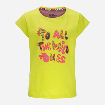 Дитяча футболка для дівчинки Jack Wolfskin Villi T G 1609741-4139 116 см Жовта (4064993684766)