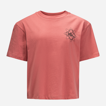 Підліткова укорочена футболка для дівчинки Jack Wolfskin Teen Mosaic T G 1609841-2183 152 см Коралова (4064993686135)
