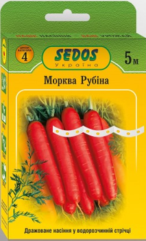 Семена на ленте Морковь Рубина 5 м/ 250 шт (Sedos)