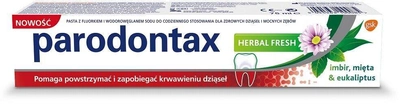Зубна паста Parodontax Herbal Fresh Toothpaste Проти кровоточивості ясен імбир м'ята та евкаліпт 75 мл (5054563949103)