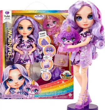 Кукла Rainbow High Violet Slime Kit & Pet - Рейнбоу Хай Вайолет (фиолетовый) с набором слизи и Питомцем (503422)