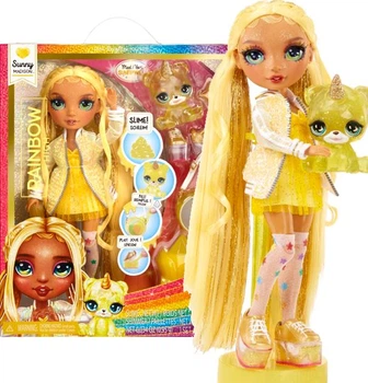 Rainbow High Sunny (Yellow) with Slime Kit & Pet - Рейнбоу Хай Санні з набором слизу та домашнім Вихованцем (503231)
