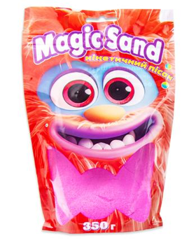 Кінетичний пісок Strateg Magic Sand 350г Рожевий + форми 39402-8