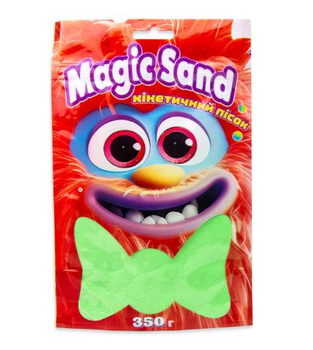 Кінетичний пісок Strateg Magic Sand 350г Зелений + форми 39402-2
