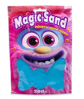 Кінетичний пісок Strateg Magic Sand 200г Блакитний + форми 39401-3
