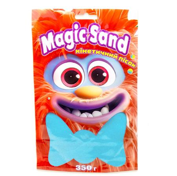 Кінетичний пісок Strateg Magic Sand 350г Блакитний + форми 39402-3