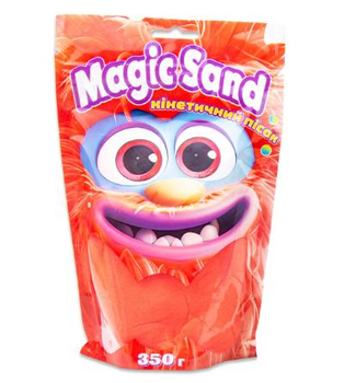 Кінетичний пісок Strateg Magic Sand 350г Червоний + форми 39402-6