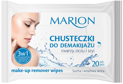 Серветки для демакіяжу Marion для сухої та вразливої шкіри 20 шт (5902853010760)