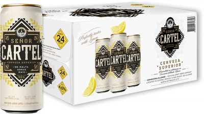 Упаковка пива Senor Cartel светлое пастеризованное 4.6% 0.33 л х 24 шт ж/б (4820002713199)