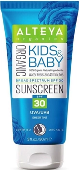 Krem do opalania Alteya Kids & Baby Organic Sunscreen dla dzieci i niemowląt SPF 30 90 ml (3800219792133)