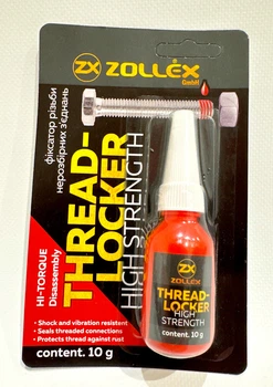 Фиксатор/герметик для резьбовых соединений Zollex (красный)