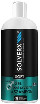 Żel pod prysznic i szampon 2w1 Solverx Soft dla mężczyzn 400 ml (5907479387340)
