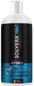 Żel pod prysznic i szampon 2w1 Solverx Hydro dla mężczyzn 400 ml (5907479387333)
