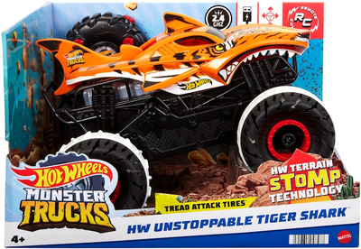 Samochód zdalnie sterowany Hot Wheels R/C Monster Trucks Tiger Shark (194735058587)