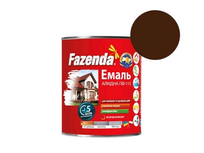 Емаль алкідна ПФ-115 FAZENDA коричневий 2,8кг