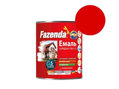 Емаль алкідна ПФ-115 FAZENDA Червоний 900г