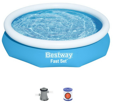 Dmuchany basen Bestway Fast Set z pompą filtrującą 305 x 66 cm (6941607310137)