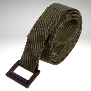 Тактичний ремінь нейлоновий поясний армійський для сумок та підсумок Blackhawk 125 х 3,5 см Оливковий АН5547