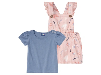 Костюм футболка і сарафан для дівчинки Lupilu LIDL 372810 062 см (2-3 months) Різнобарвний
