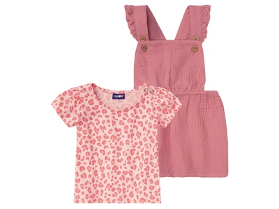 Костюм футболка і сарафан для дівчинки Lupilu LIDL 372810 062 см (2-3 months) рожевий