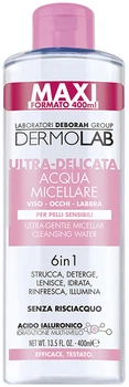 Мицеллярная вода для лица Dermolab Очищающая 6 в 1 для чувствительной кожи 400 мл (8009518389326)