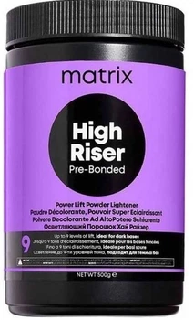 Пудра порошок з бондером для освітлення волосся до 9 рівнів тону Matrix High Riser Pre-Bonded, 500 г