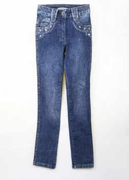 Джинсы для девочки Flamingo 128 см Синий (YDB-2779-Blue)