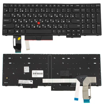 Клавіатура для ноутбука Lenovo ThinkPad E580, L580, чорна, RU-розкладка