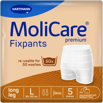 Еластичні штанці для фіксації урологічних прокладок Hartmann MoliCare Premium Fixpants L Подовжені 5 шт (4052199265995)