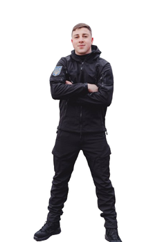 Тактичний костюм SMILO cargo Softshell BLACK, XXL