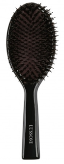 Щітка для волосся Lussoni Natural Style Cepillo Madera Oval чорна з темно-бордовим (5903018919300)